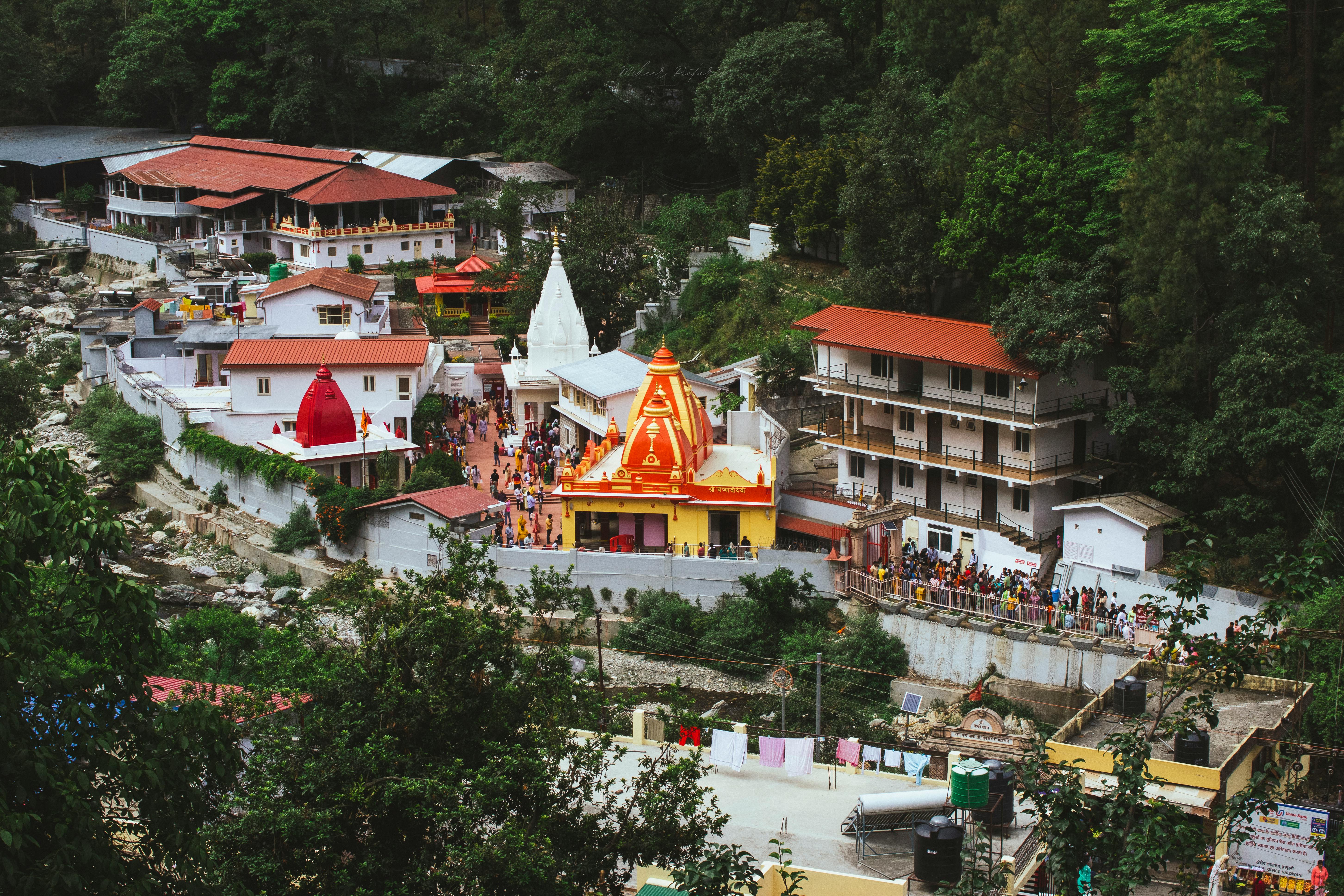 Kainchi Dham temple complex surrounded by forest